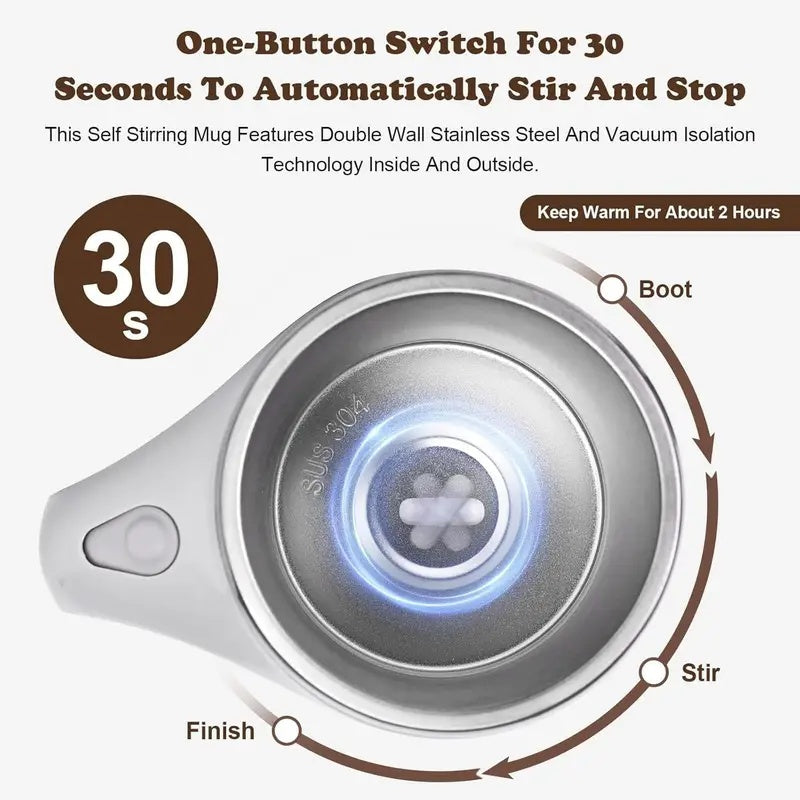 Automatic coffee stirring cup