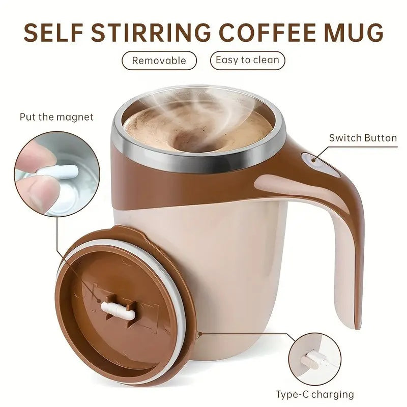 Automatic coffee stirring cup