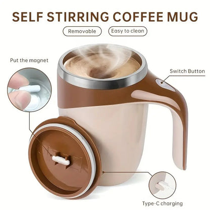 Automatic coffee stirring cup