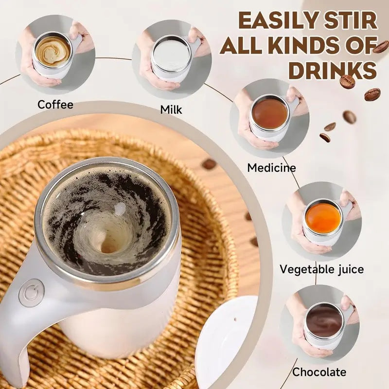 Automatic coffee stirring cup