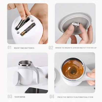 Automatic coffee stirring cup