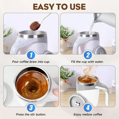 Automatic coffee stirring cup
